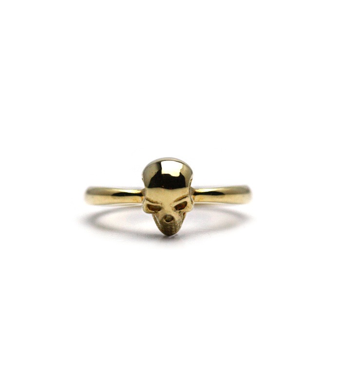 Small Skull Ring / K18Gold