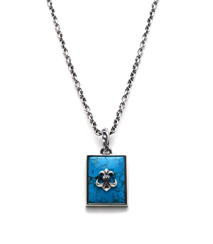 Square Turquoise Necklace/ Lily
