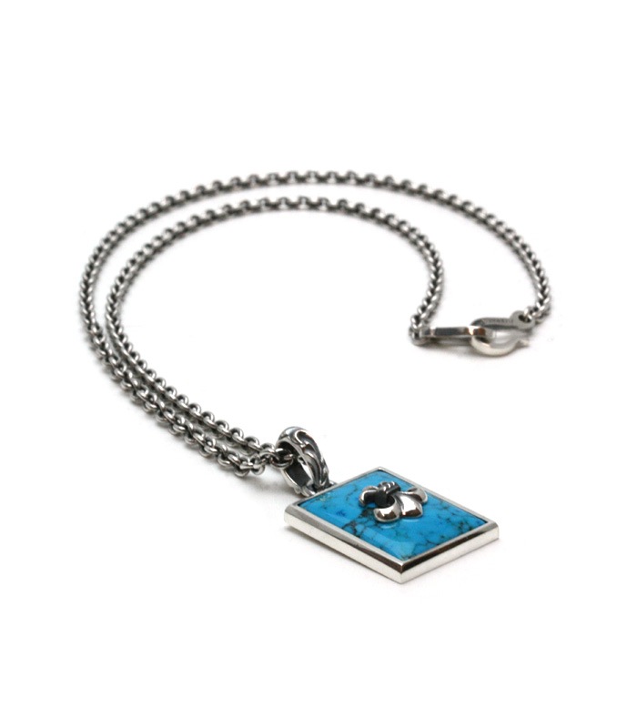 Square Turquoise Necklace/ Lily