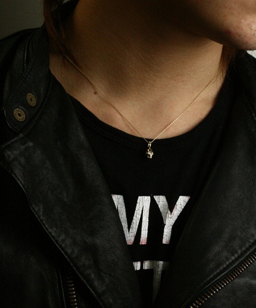 Small Skull Necklace / K18Gold