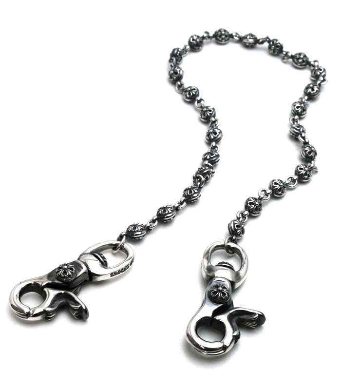 ArgentGleam Classic DoubleClip Ball Walletchain