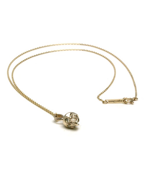 Small Skull Necklace / K10Gold & Diamond