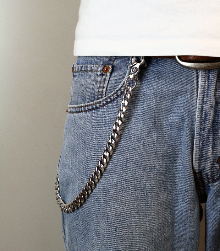 ArgentGleam Classic DoubleClip Narrow Walletchain