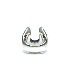 WHITE CZ SMALL HORSESHOE RING