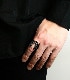 BLACK CZ LARGE HORSESHOE RING