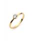 Plain Engagement Ring K18 YELLOW GOLD0.2ct)