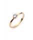 Plain Engagement Ring K18 PINK GOLD0.2ct)