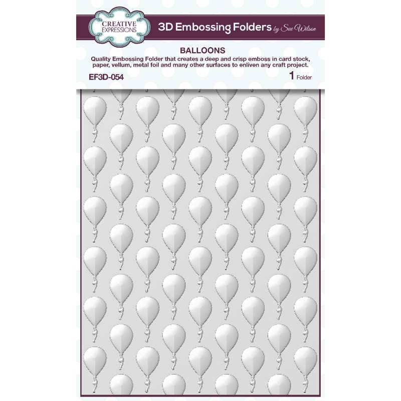 Creative Expressions 3D Embossing Folder - EF3D-054 Balloons