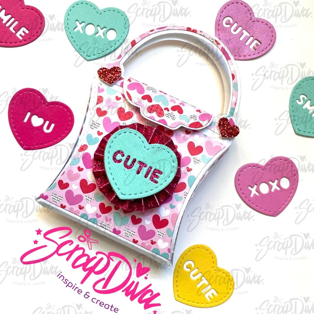 Scrap Diva Designs Die Pillow Box Purse small Scrap Diva Designs