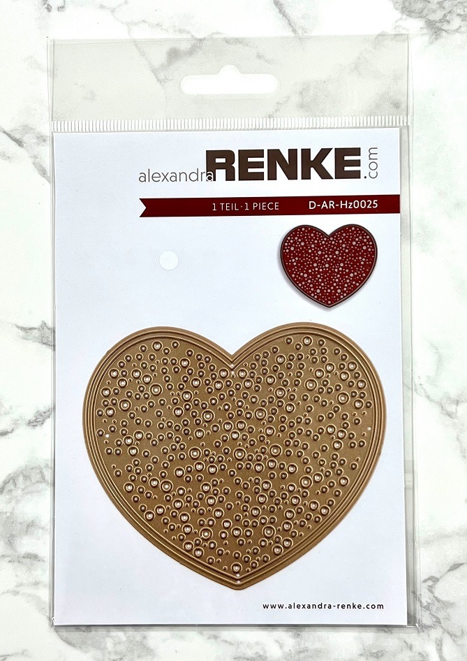 ririn☆様 桃花石ハート♡大きめサイズ♡ No.1605 Alexandra Renke Die - D-AR-Hz0025 Bubbling Heart | Alexandra