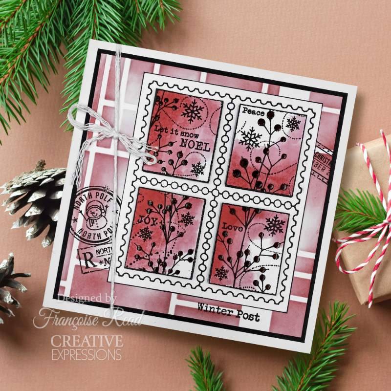 Woodware Clear Stamp-FRM069Christmas Postmarks