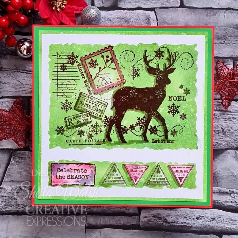 Woodware Clear Stamp-FRM069Christmas Postmarks