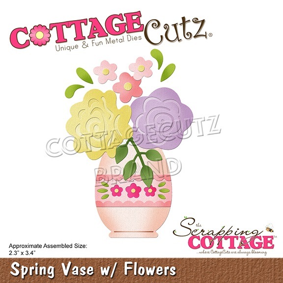 CottageCutz- CC-580Spring Vase w/ Flowers