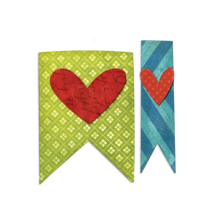 Sizzix Bigz Die 659958 Banners & Hearts by Stephanie Ackerman
