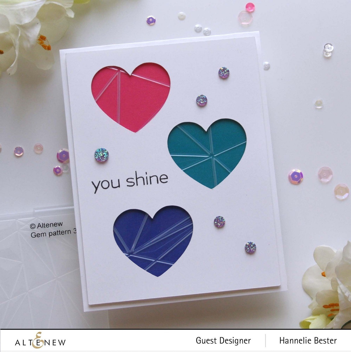 Altenew 3D Embossing Folder ALT7336 Gem Pattern Altenew ,Emboss