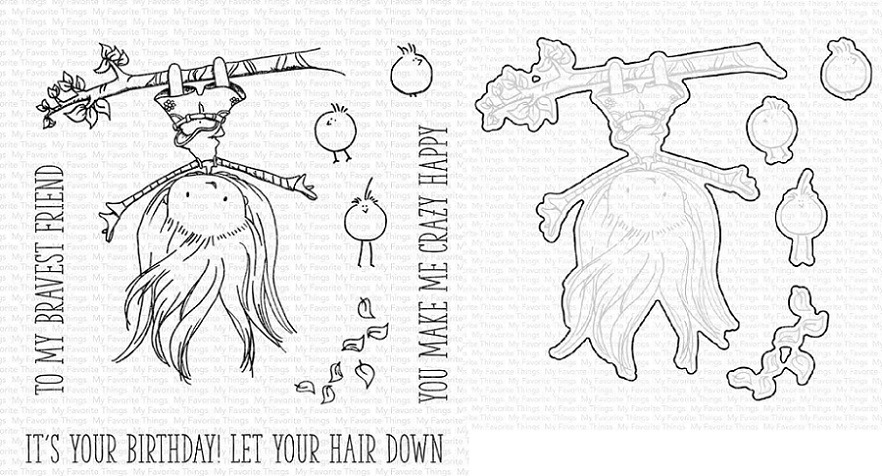 Die-namics - MFT-2024+TI-002 TI Let Your Hair Down スタンプ＆ダイ