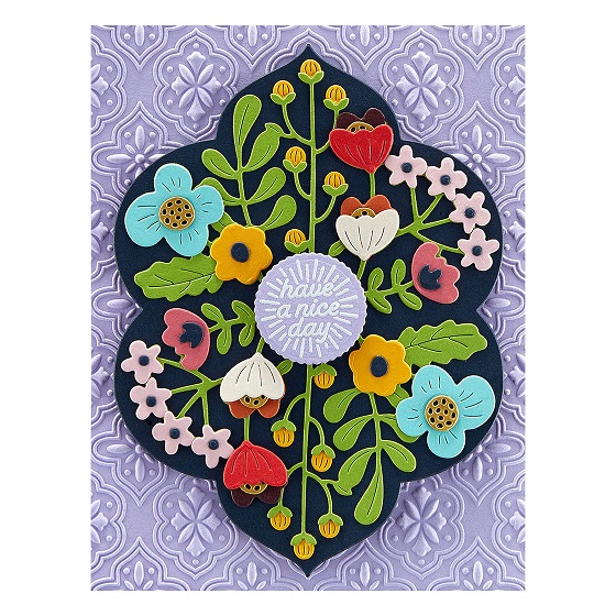 SpellbindersClear Stamp-STP-162Floral Reflection Sentiments