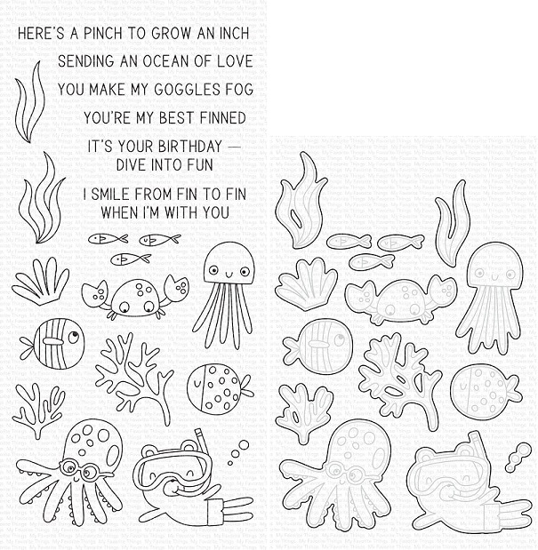 Die-namics - MFT-1770+CS-485 Best Finss スタンプ＆ダイセット