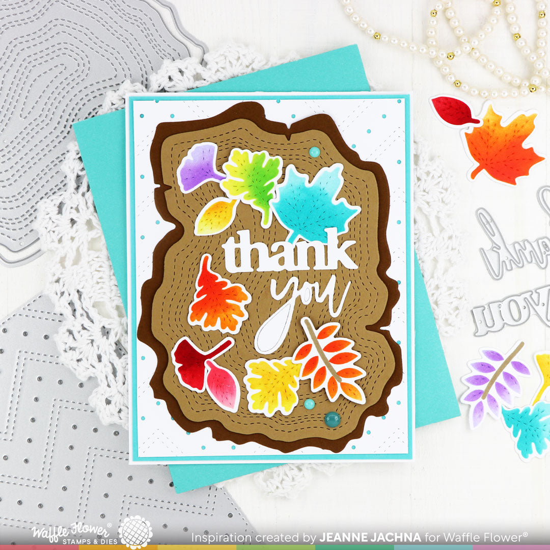 Waffle Flower Stamp-421551Postage Collage for Fall