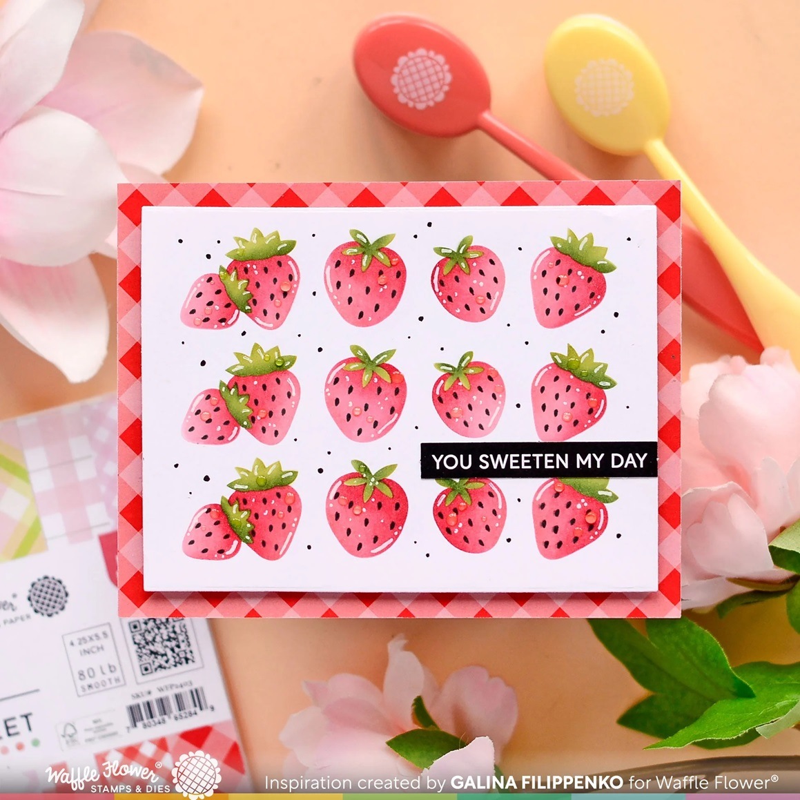 Waffle Flower Die-n-stencil-421489Multiple Strawberries