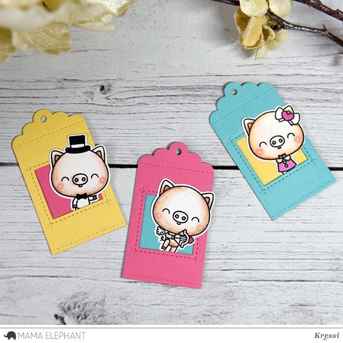 Mama ElephantDie-Framed Tags - Hug It Out