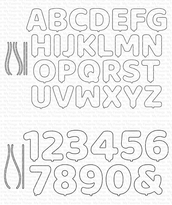 Die-namics - MFT-1713+MFT-1714 Pumped-Up Alphabet & Numbers セット