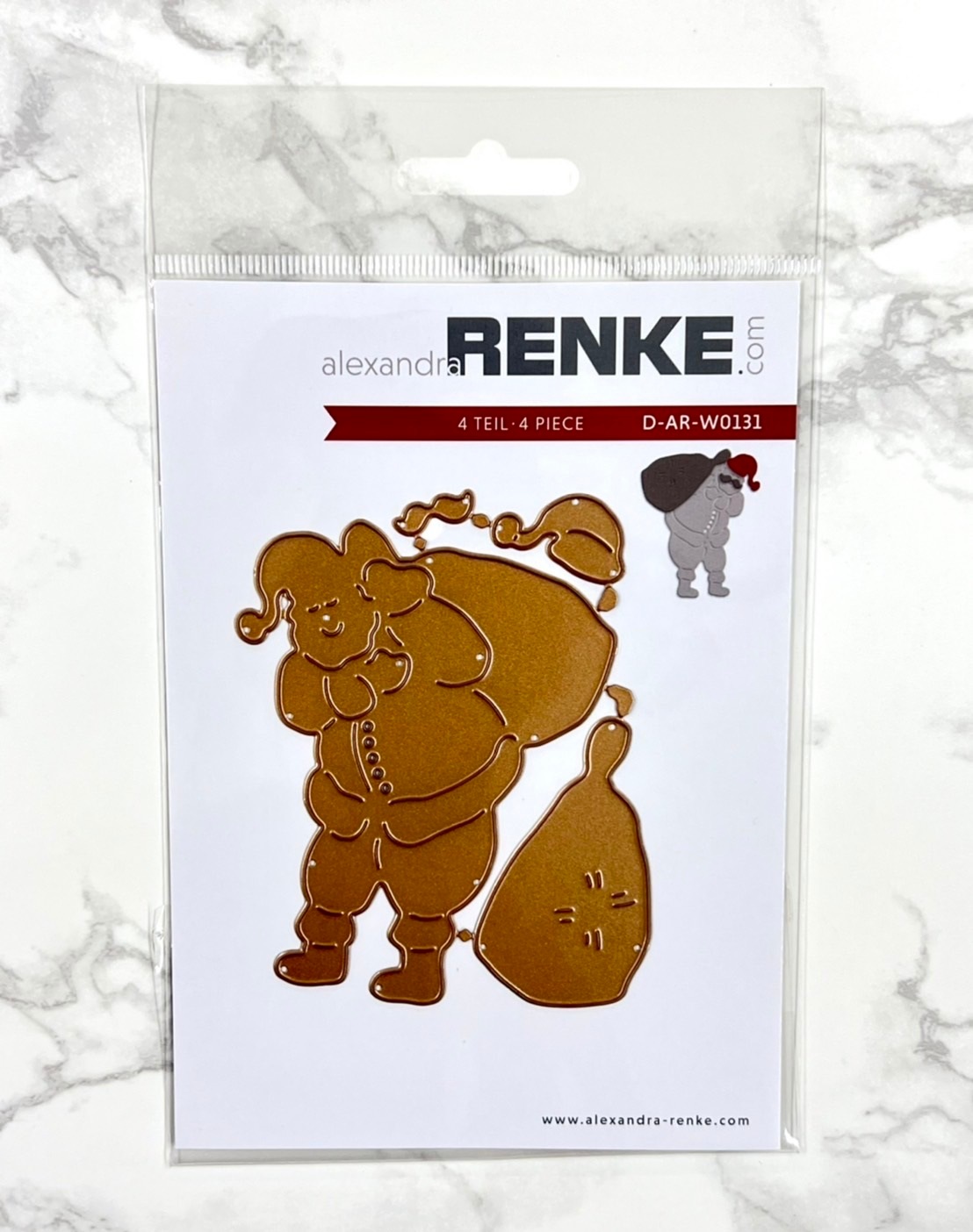 Alexandra Renke Die-D-AR-W0131Santa Claus with gift bag