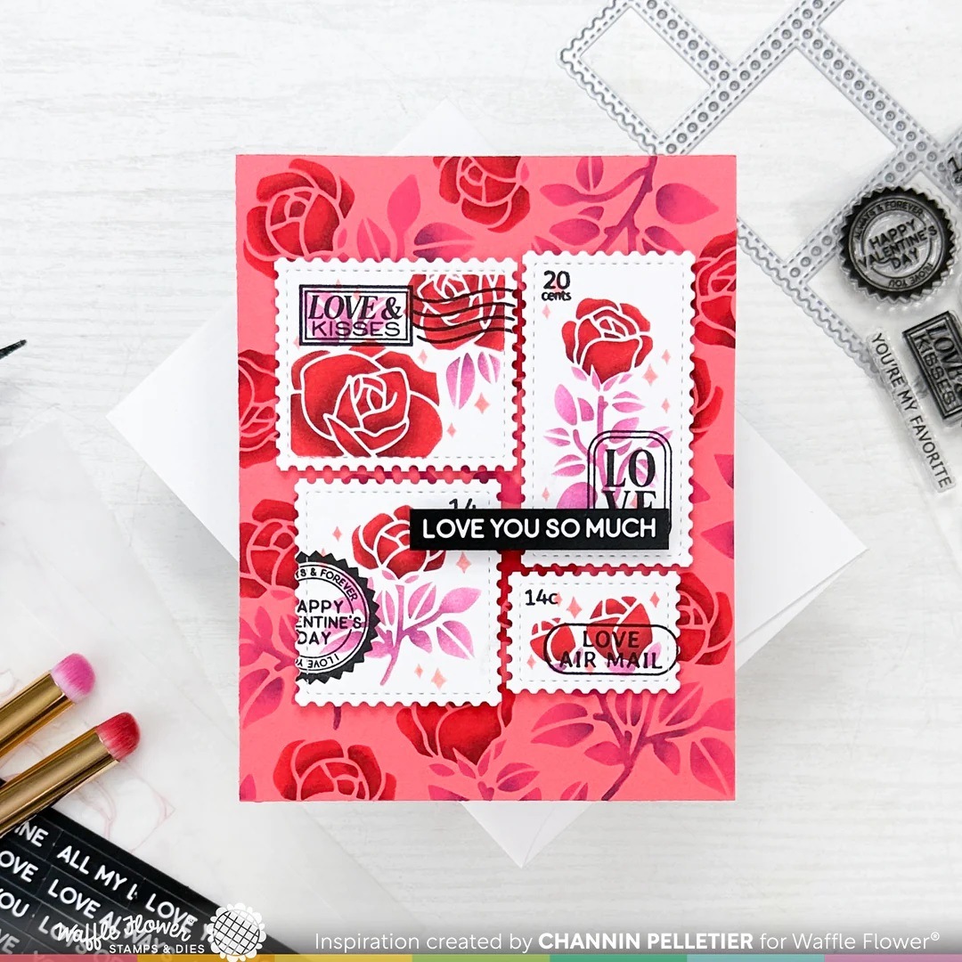 Waffle Flower Stamp-421599Postage Collage Love