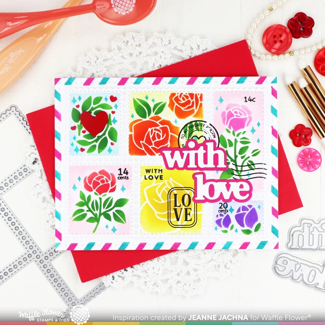 Waffle Flower Stamp-421599Postage Collage Love