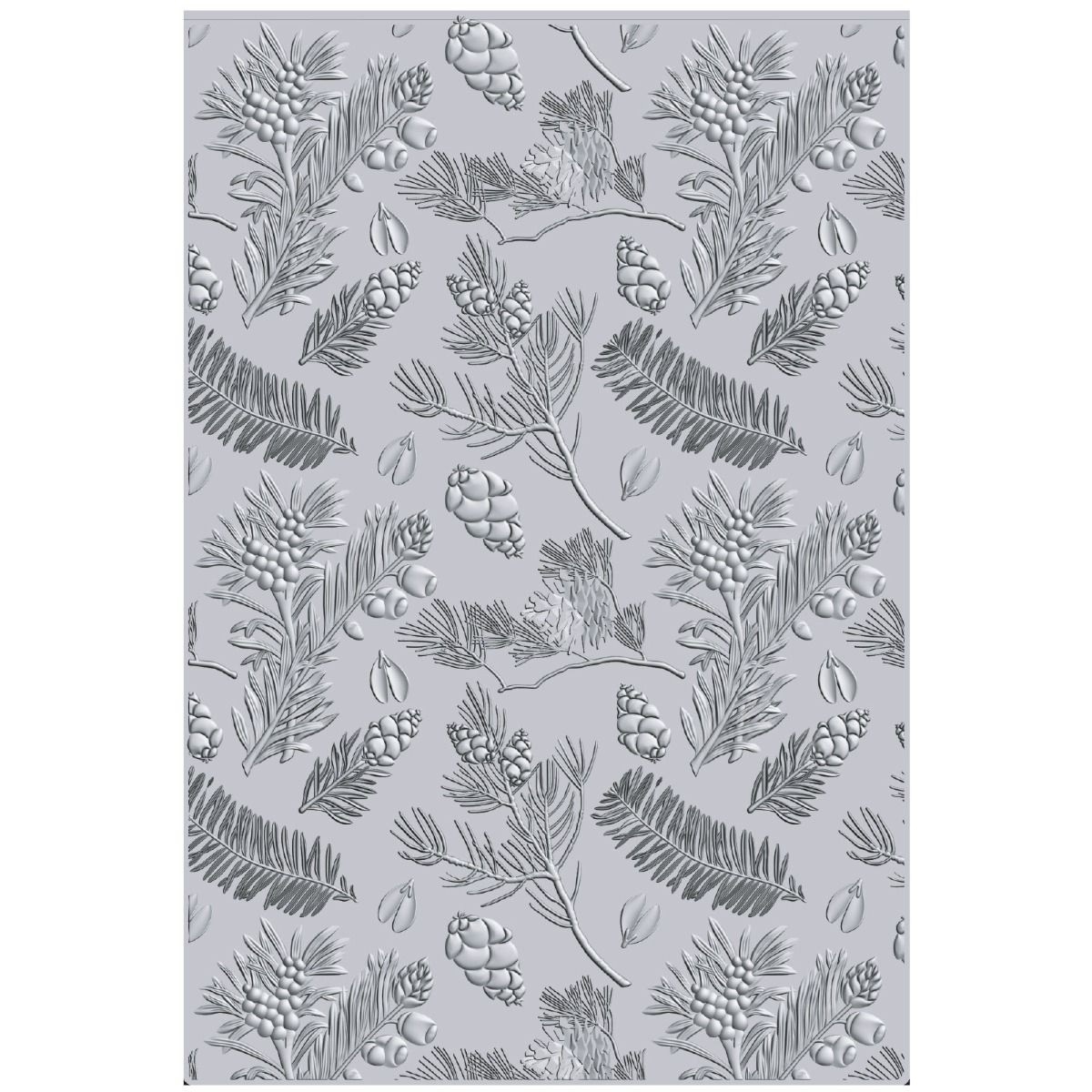 Sizzix 3-D Textured Impressions Embossing Folder A5 666714 Pines by 49 ...