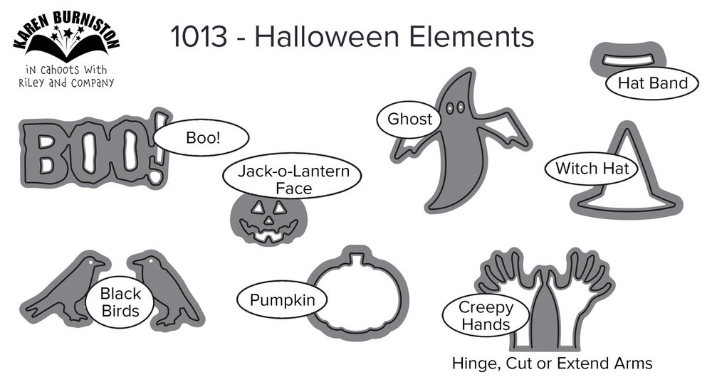 Karen Burniston Die-1013Halloween Elements