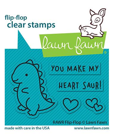 Lawn Fawn Stamps LF2741 Rawr Flip-Flop | Lawn Fawn,Stamp | Little