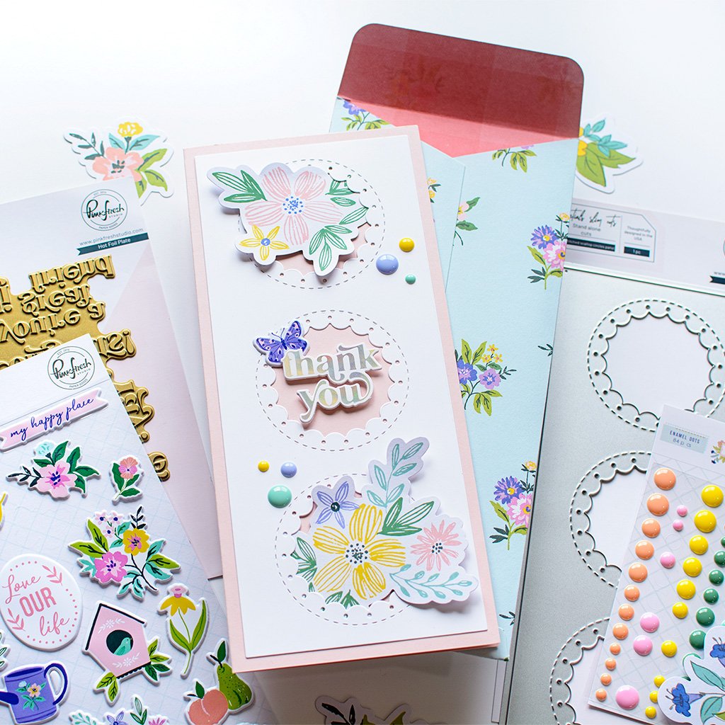 Pinkfresh Studio Die - PF051ES Slimline Envelope | Pinkfresh Studio ...
