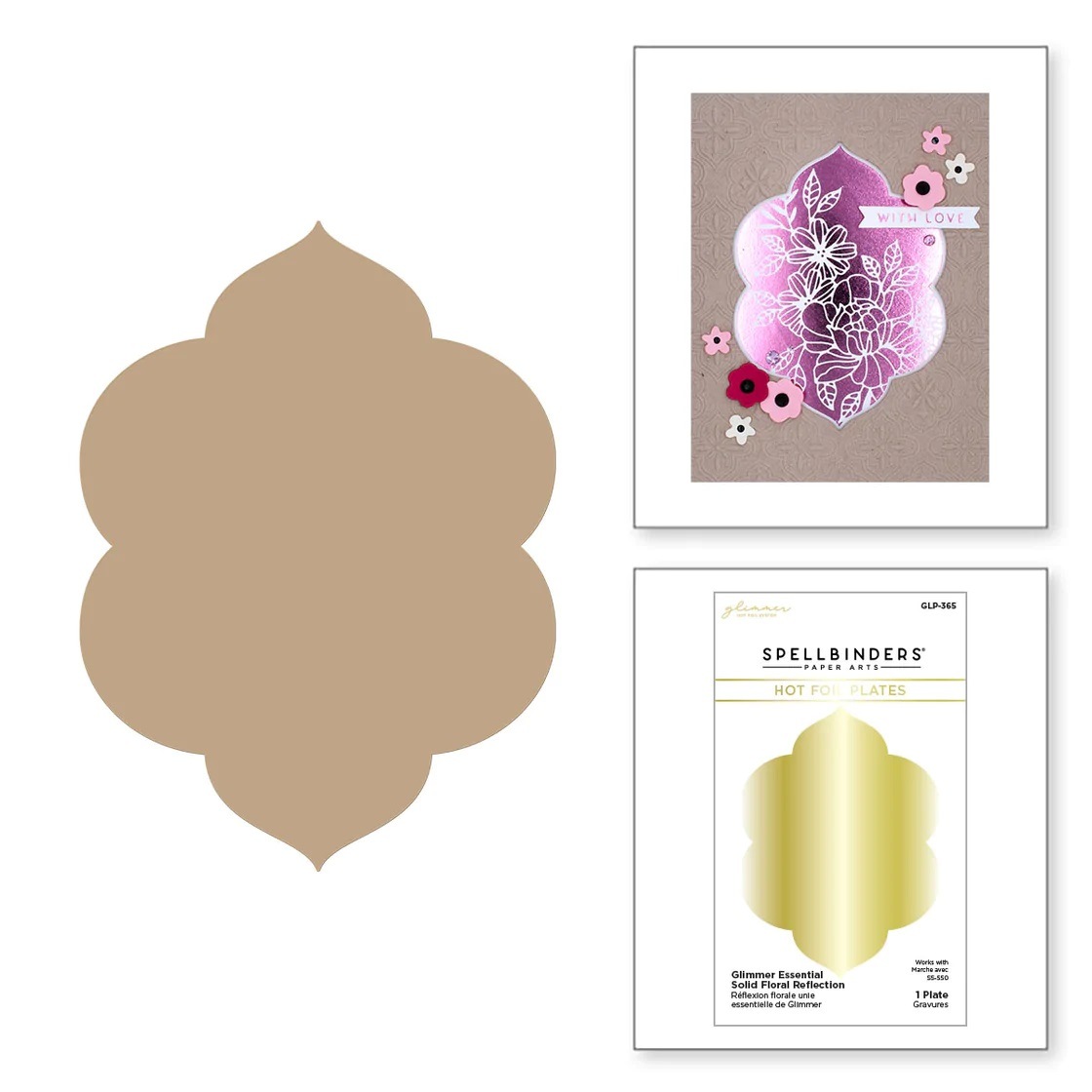 SpellbindersGlimmer Hot Foil Plates-GLP-365Glimmer Essential Solid Floral Reflection