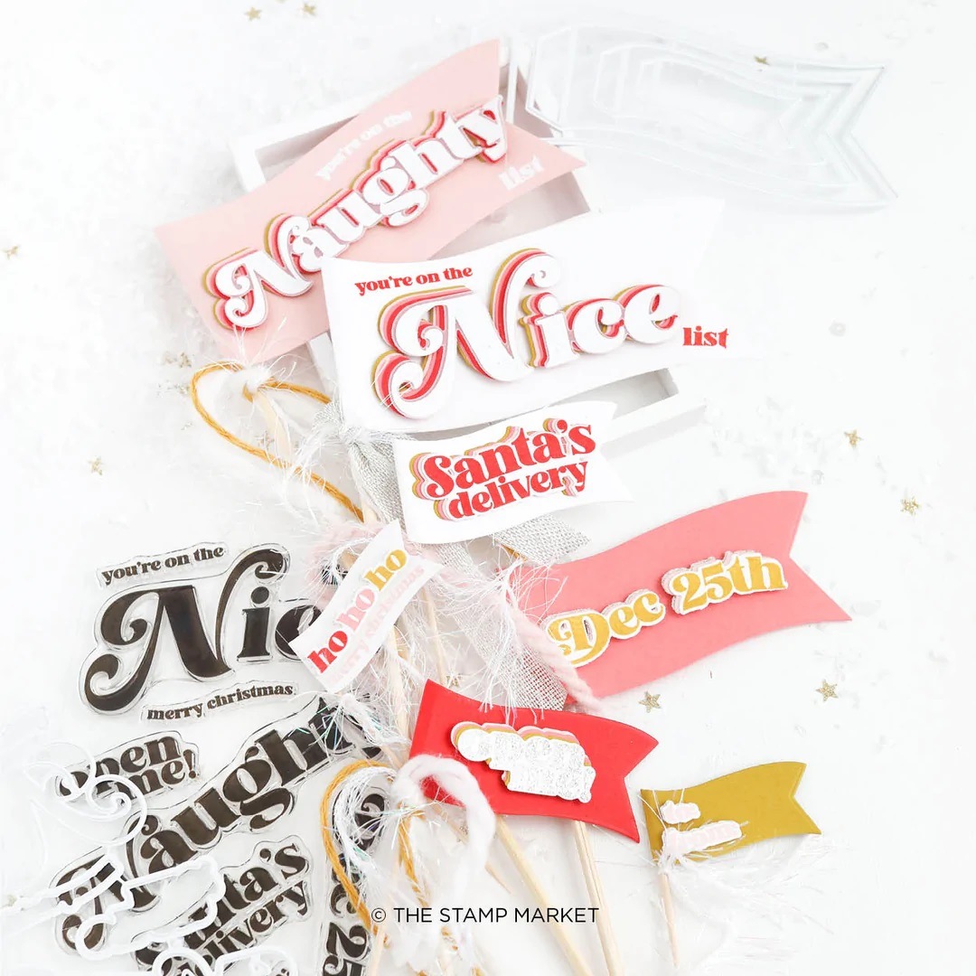 The Stamp MarketDie-Nested Wavy Banners