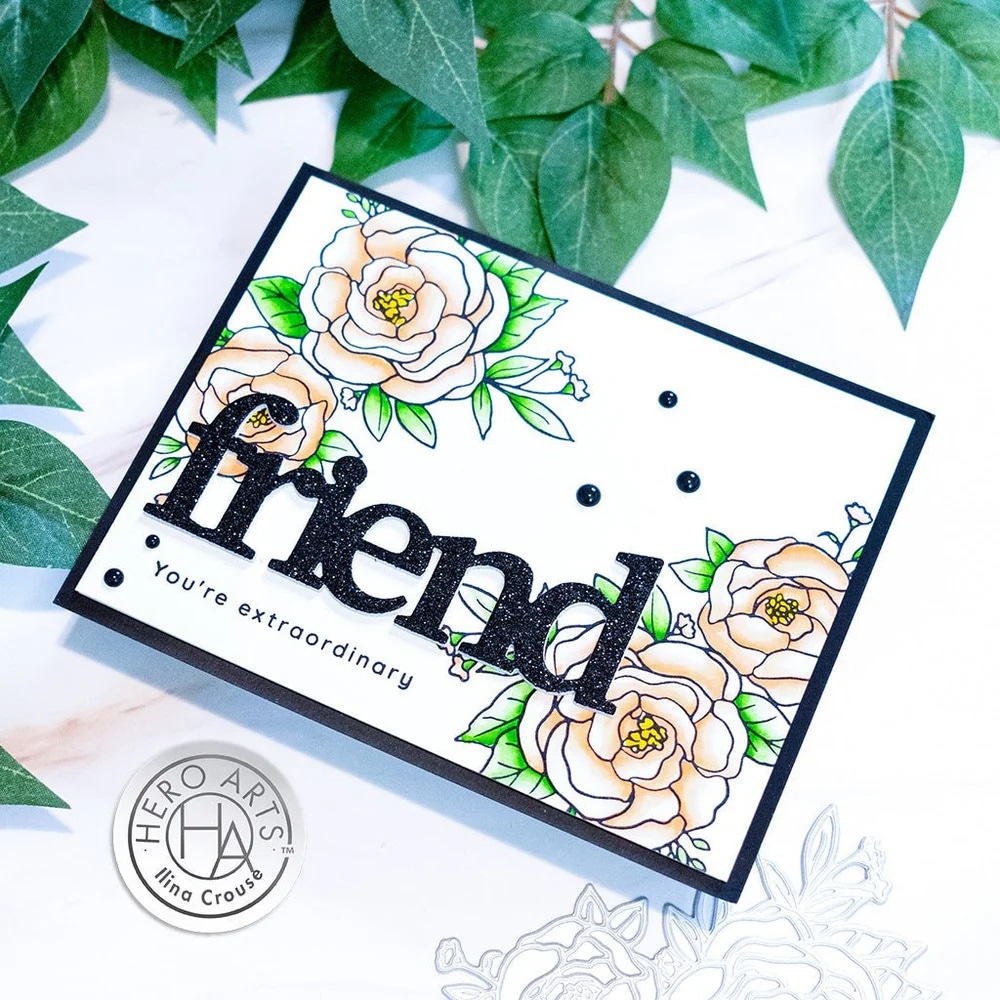 Hero Arts Letterpress + Foil plate - HP104 Thank You | Hero