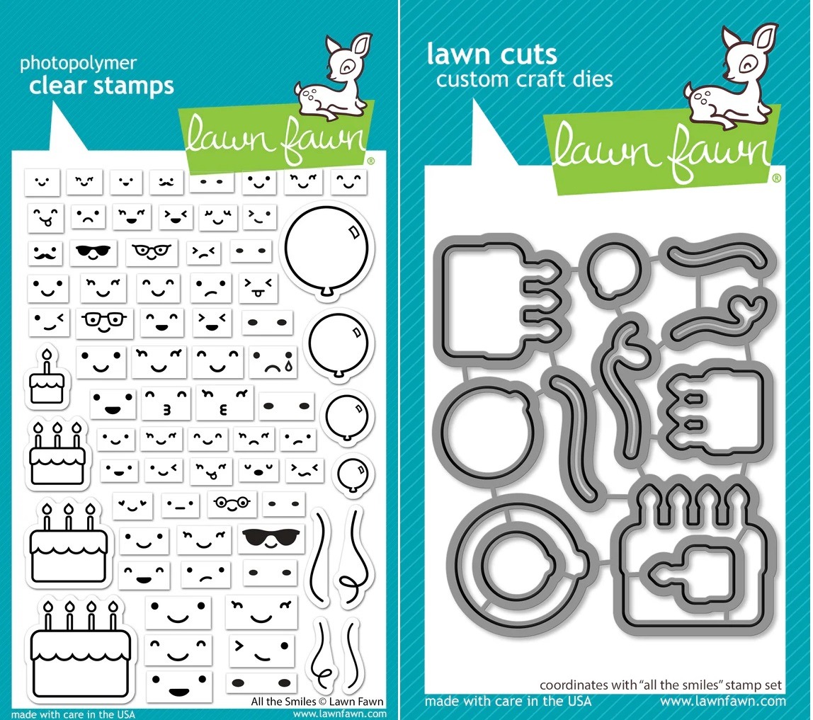 Lawn Fawn LF3423+LF3424 All the Smiles スタンプ＆ダイセット