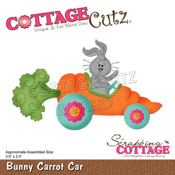 CottageCutz- CC-558Bunny Carrot Car