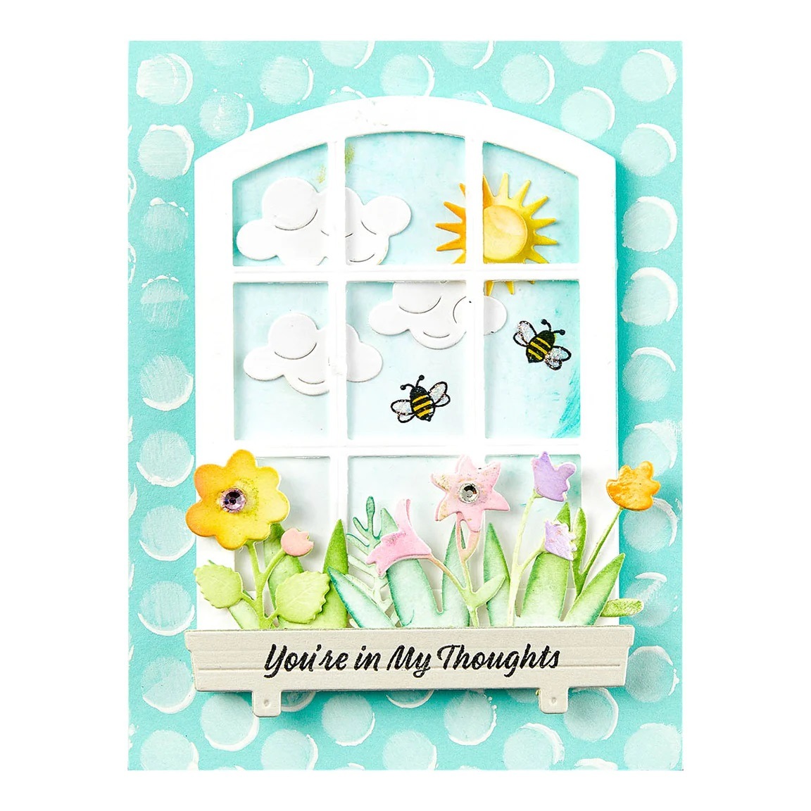 SpellbindersClear Stamp-STP-222Sending Sunshine Sentimentsby Tina Smith