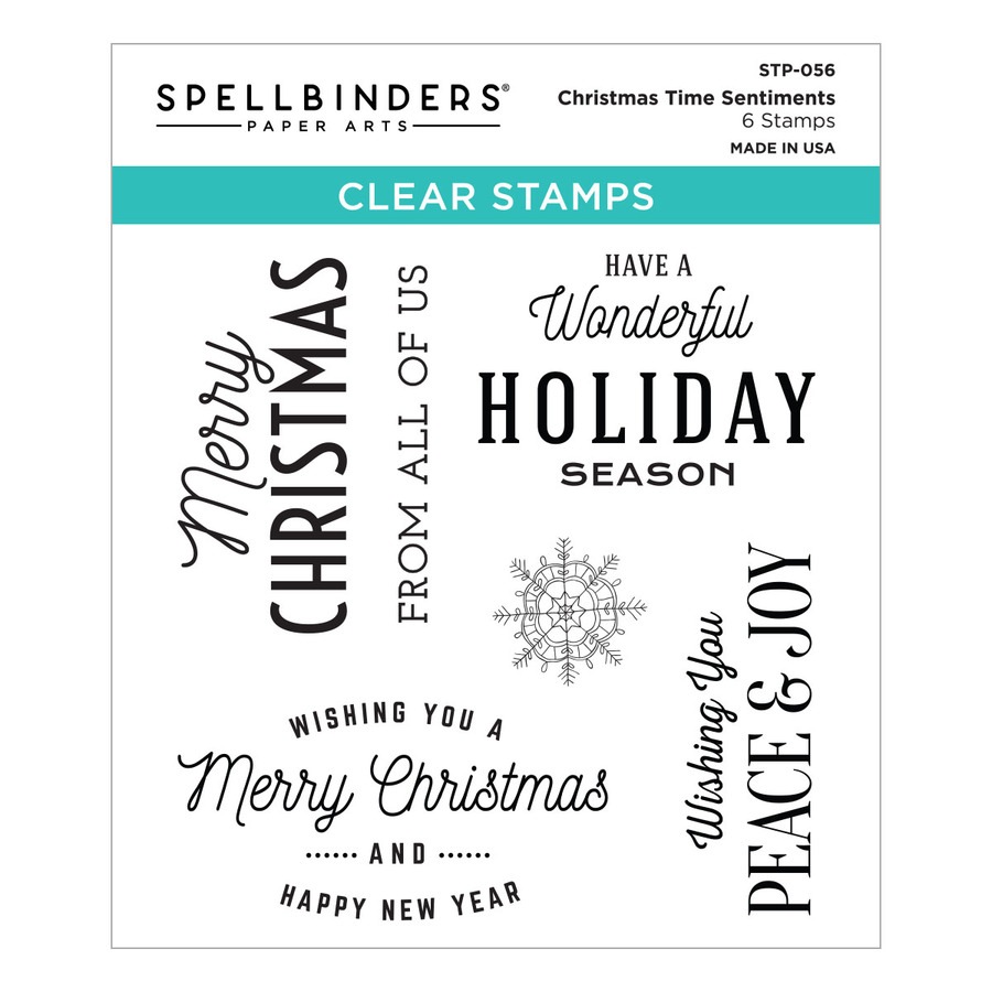 SpellbindersClear Stamp-STP-056Christmas Time Sentiments