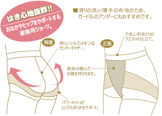 産後シェイプアップショーツ