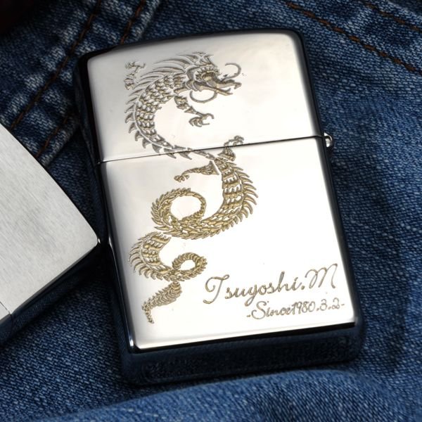 名入れ オリジナルZIPPO レギュラー光沢＃250 単品