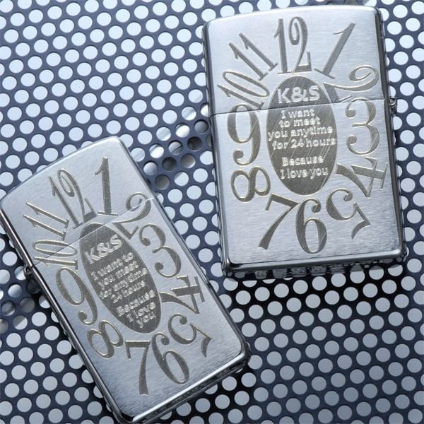 名入れ デザイナーズペアZIPPO 24時間そばにいて