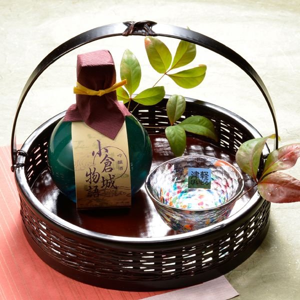 名入れ 小倉城物語吟醸酒＆津軽びいどろ冷酒グラスセット