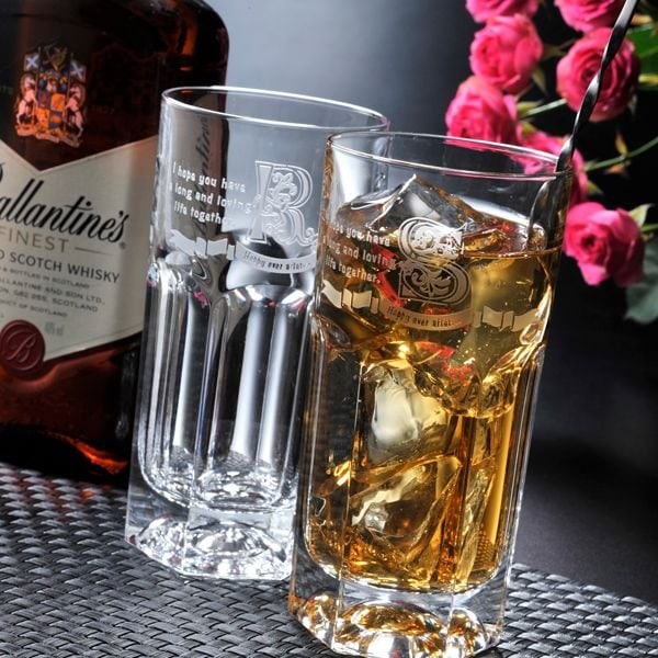 名入れ イタリア製 オールドロングタンブラー ペアセット