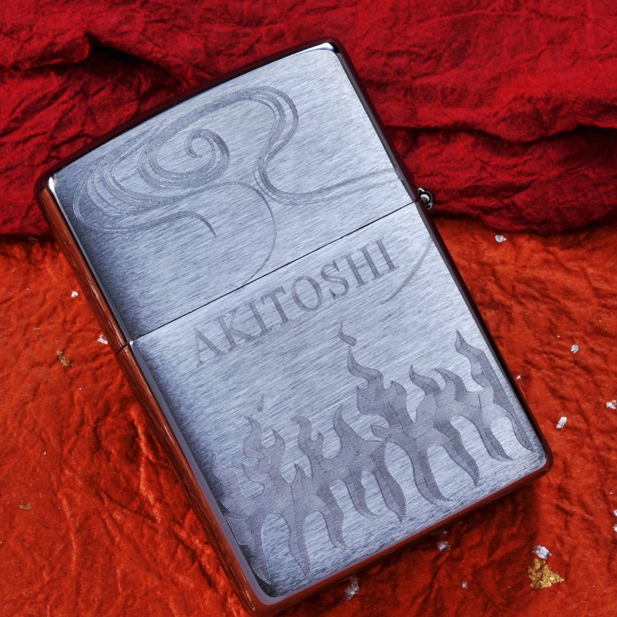 名入れ 鬼滅風和柄デザイン ZIPPO200 単品