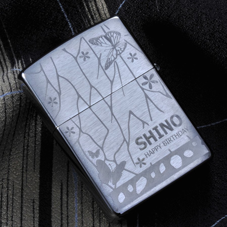 名入れ 鬼滅風和柄デザイン ZIPPO200 単品