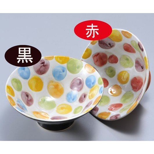 名入れ波佐見焼 手書ドット模様茶碗 お箸2膳無料ペアセット