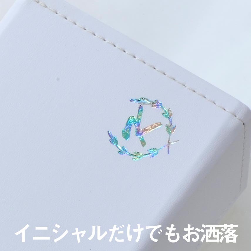 名入れ 箔押し折り畳み式レザーメガネケース