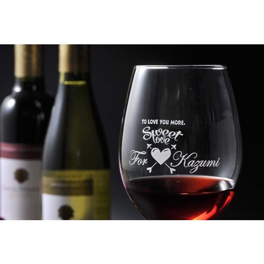 名入れ ギフト SXX 酒セット 銘柄おまかせワイン 375ml 赤ワイン 白ワイン 2点 & おまかせワイングラス 布張りBOX入り